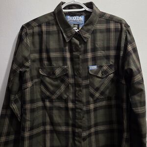 DIXXON Green and Black Plaid Button-Down Shirt